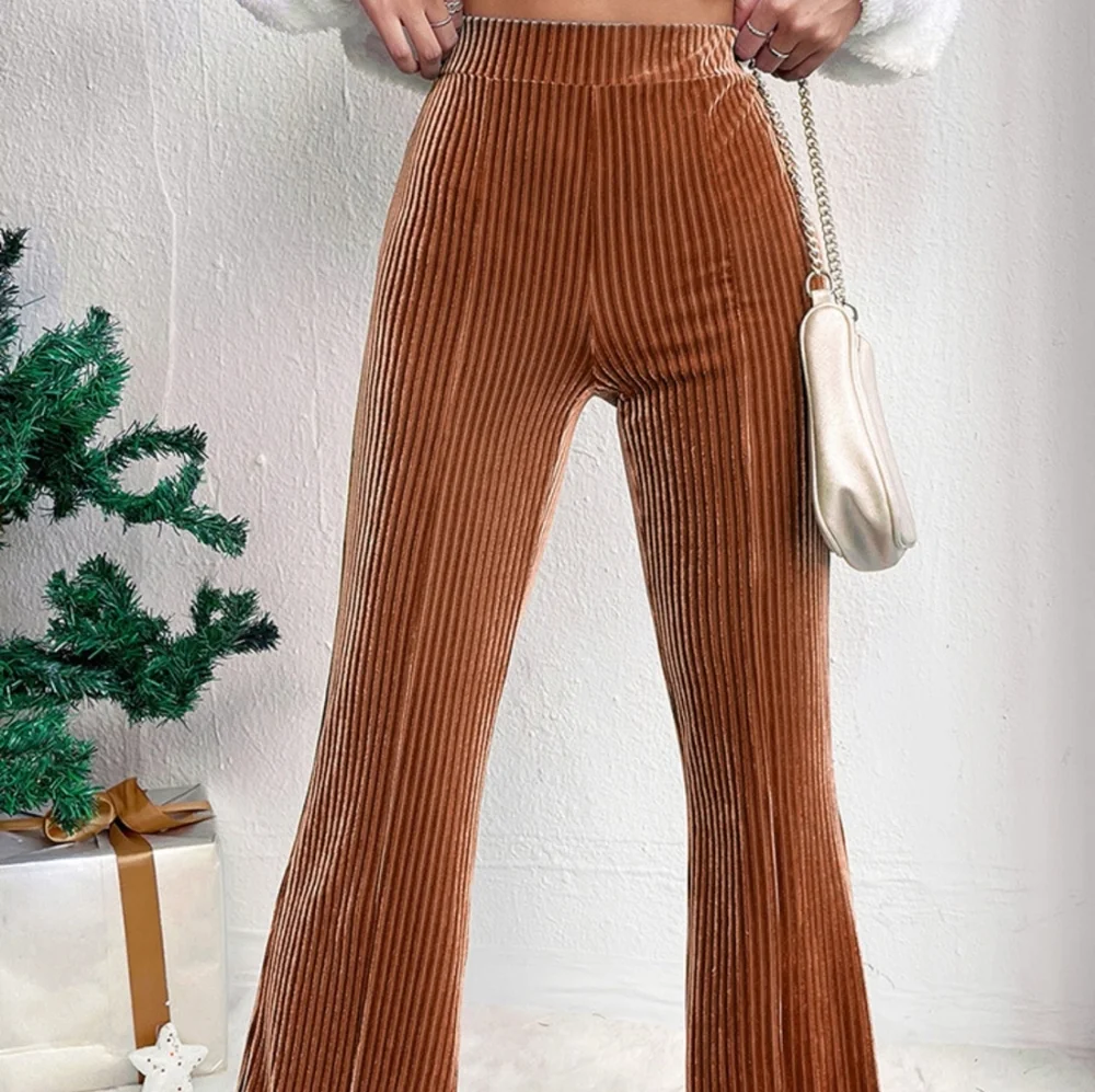 Toasted Toffee Ribbed Bootcut Pants - Picture 5 of 10